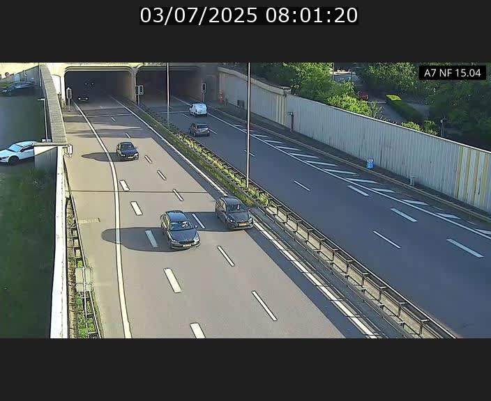 Caméra trafic Luxembourg - A7, Tunnel Mersch, entrée sud, direction Ettelbruck