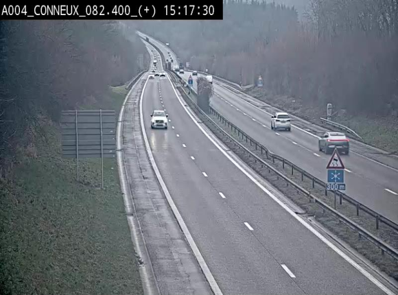 Webcam à hauteur de Conneux sur l'E411 en direction du sud de la Belgique