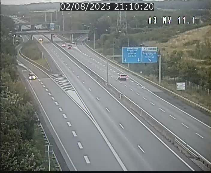 Traffic live webcam Luxembourg Croix de Bettembourg A3 - BK 11.1 - direction Luxembourg-ville