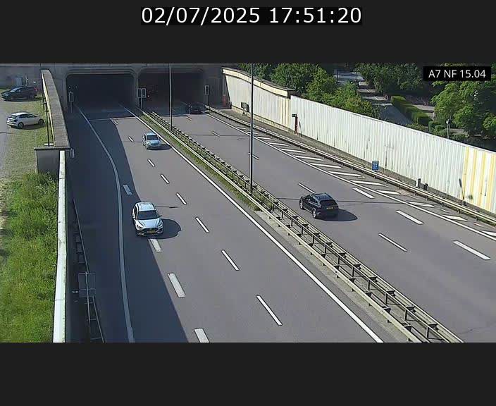 Caméra trafic Luxembourg - A7, Tunnel Mersch, entrée sud, direction Ettelbruck
