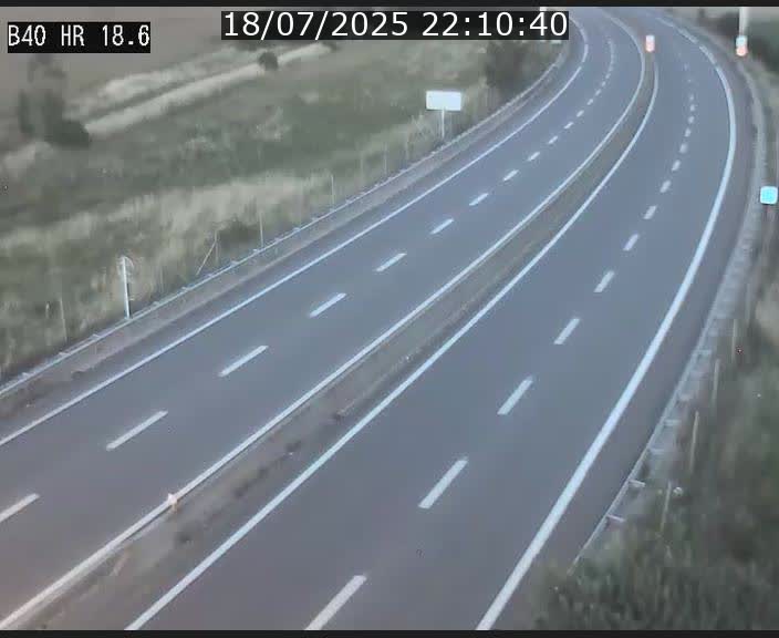 Webcam sur la route de liaison entre Micheville et Esch-Belval à la frontière entre le Luxembourg et la France. Vue orientée vers la Lorraine.