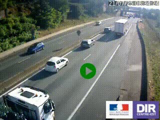 Caméra autoroutière sur l'A47 à hauteur de Givors, a proximité de Lyon. La webcam est orientée vers Lyon