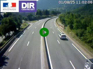 Caméra sur la Nationale 90 (N90) à La Léchère, en direction et à proximité d'Albertville