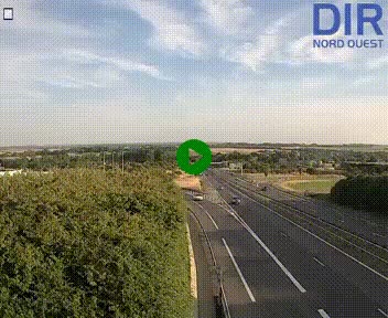 Webcam au début de l'A84 sur le périphérique Ouest de Caen (N814) à hauteur de la sortie 9, Porte de Bretagne