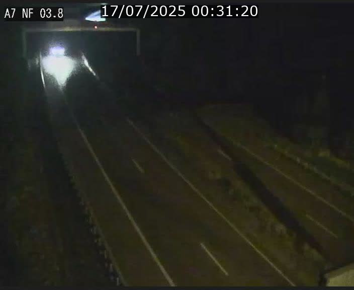 Webcam autoroute A7 au Luxembourg à la sortie du Tunnel Stafelter vers le Nord