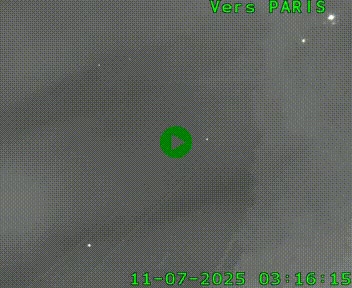 Caméra routière sur l'autoroute A20 au nord de Limoges, à la jonction avec la N520. Vue orientée vers Paris