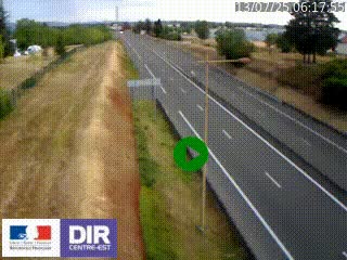 Webcam à Mably, à proximité de Roanne en direction de Moulins sur la N7