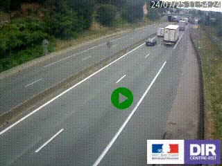 Caméra autoroutière sur l'A47 à hauteur de Givors, a proximité de Lyon. La webcam est orientée vers Lyon