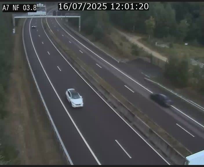 Webcam autoroute A7 au Luxembourg à la sortie du Tunnel Stafelter vers le Nord