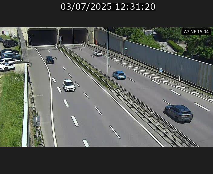 Caméra trafic Luxembourg - A7, Tunnel Mersch, entrée sud, direction Ettelbruck