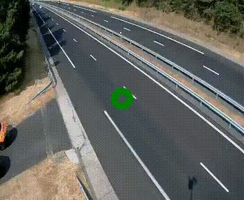Caméra autoroute A75 à hauteur du col des Issartets en direction de Montpellier