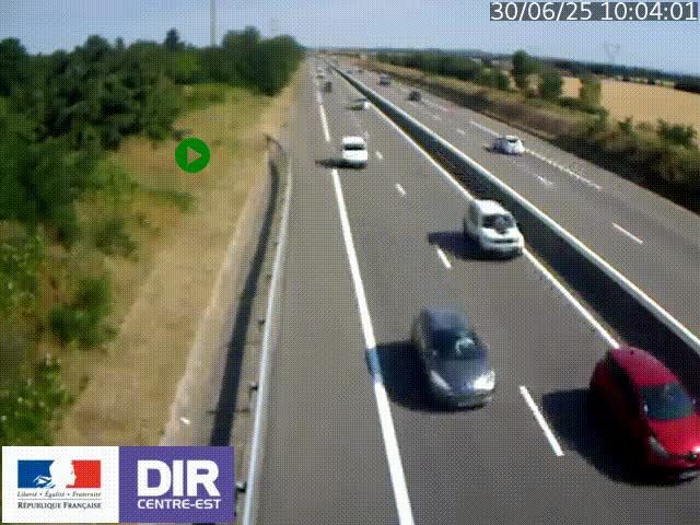 Webcam sur le contournement de Valence, sur la Nationale 7, à la jonction avec la N532, caméra orientée vers Grenoble