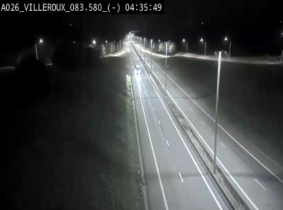 Webcam autoroute A26/E25 à hauteur de Vaux-sur-Sûre, à la jonction avec la N85 en direction de Liège - BK 83.6