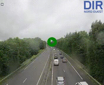 Webcam sur le périphérique de Caen (N814) à l'est de la ville, à Mondeville hauteur de la sortie 2, Presqu'île-Rives de l'Orne, au bout de l'autoroute A13