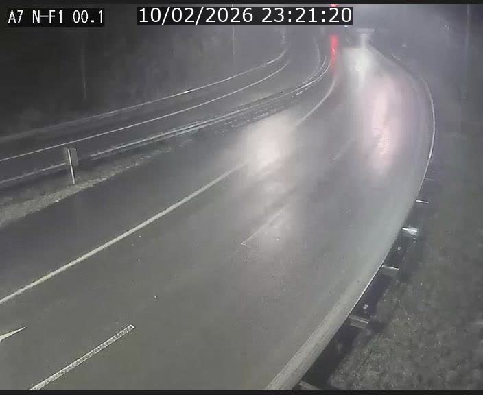 Webcam autoroute Luxembourg A7 située dans la sortie 1 Waldhof, vers la N11, avant le Tunnel Stafelter