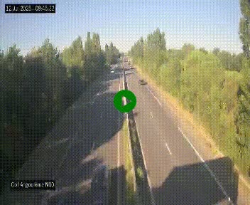 Webcam routière à la fin de la N10, en périphérique ouest d'Angouleme, proche de la jonction avec l'A10