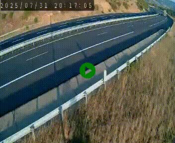 Caméra autoroutière France - A75, Engayresque, entre Millau et Séverac-le-Chateau, en direction de Montpellier