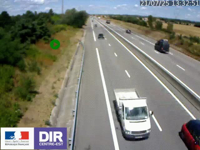 Webcam sur le contournement de Valence, sur la Nationale 7, à la jonction avec la N532, caméra orientée vers Grenoble