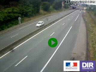 Caméra autoroutière sur l'A47 à hauteur de Givors, a proximité de Lyon. La webcam est orientée vers Lyon