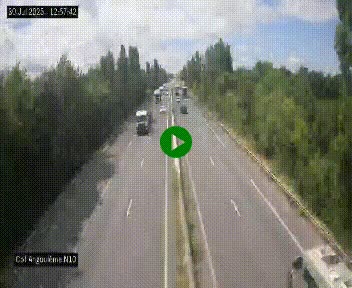 Webcam routière à la fin de la N10, en périphérique ouest d'Angouleme, proche de la jonction avec l'A10