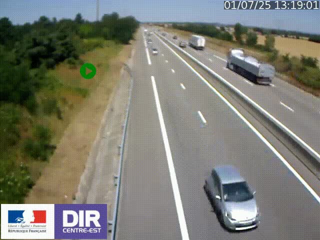 Webcam sur le contournement de Valence, sur la Nationale 7, à la jonction avec la N532, caméra orientée vers Grenoble