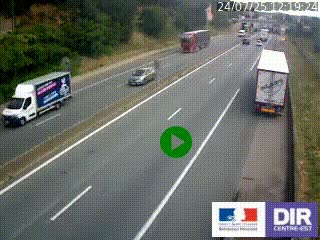 Caméra autoroutière sur l'A47 à hauteur de Givors, a proximité de Lyon. La webcam est orientée vers Lyon