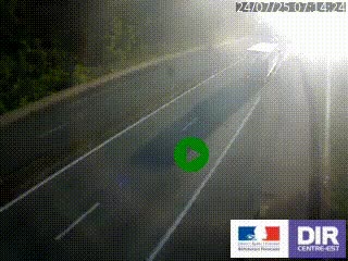 Caméra autoroutière sur l'A47 à hauteur de Givors, a proximité de Lyon. La webcam est orientée vers Lyon