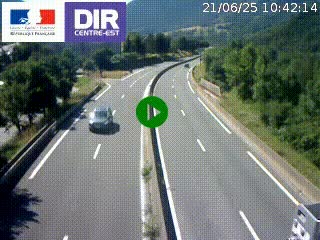 Caméra sur la Nationale 90 (N90) à La Léchère, en direction et à proximité d'Albertville