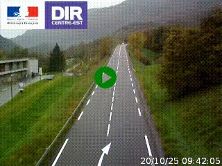 Web cam sur la N90 à Aime, en provenance de Bourg-Saint-Maurice et en direction d'Albertville