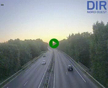 Webcam sur le périphérique de Caen (N814) à l'est de la ville, à Mondeville hauteur de la sortie 2, Presqu'île-Rives de l'Orne, au bout de l'autoroute A13