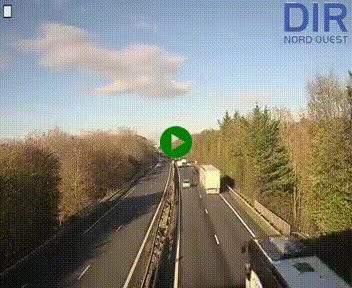 Webcam sur le périphérique de Caen (N814) à l'est de la ville, à Mondeville hauteur de la sortie 2, Presqu'île-Rives de l'Orne, au bout de l'autoroute A13