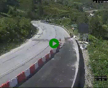 Webcam au carrefour de la croisade, à la jonction entre la N22 et la N320, avant le poste de douane franco-andorrane. Webcam à 1790 mètres d'altitude
