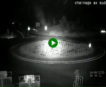 Webcam au nord d'Ax-les-Thermes au niveau de l'aire de chaînage de la N20. Vue orientée vers les Pyrénées, en direction de Pas de la Case