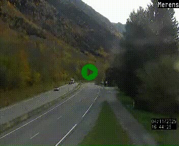 Webcam dans les Pyrénées à hauteur de Mérens-les-Vals sur N320, en direction de Pas de la Casa (Andorre)