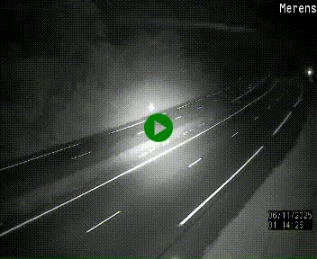 Webcam dans les Pyrénées à hauteur de Mérens-les-Vals sur N320, en direction de Pas de la Casa (Andorre)