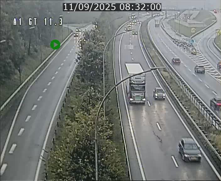 Traffic live webcam Luxembourg Senningerberg - A1 direction Allemagne - BK 11.3