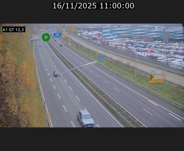 Traffic live webcam Luxembourg Senningerberg - A1 direction Allemagne - BK 12.3