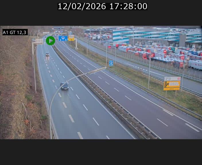 Traffic live webcam Luxembourg Senningerberg - A1 direction Allemagne - BK 12.3