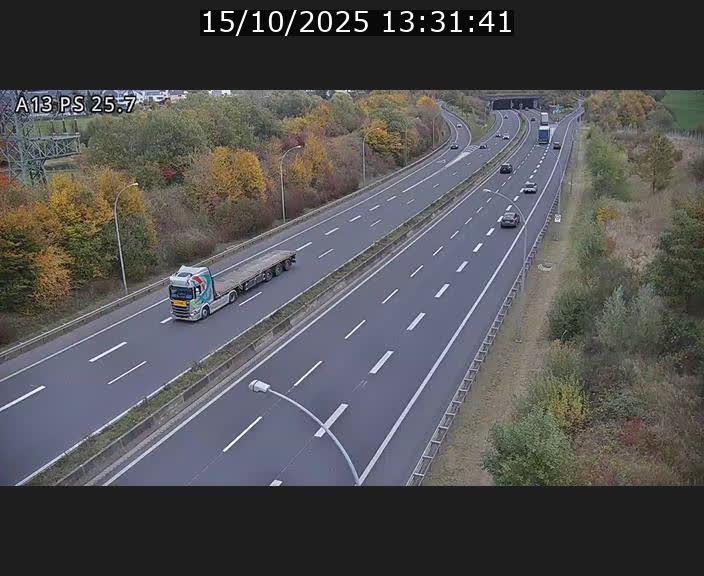 Traffic live webcam Luxembourg Frisange - A13 direction Allemagne - BK 26