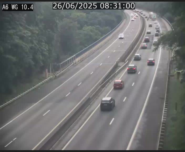 Traffic live webcam Luxembourg Mamer - A6 - BK 10.4 - direction Luxembourg/France/Allemagne