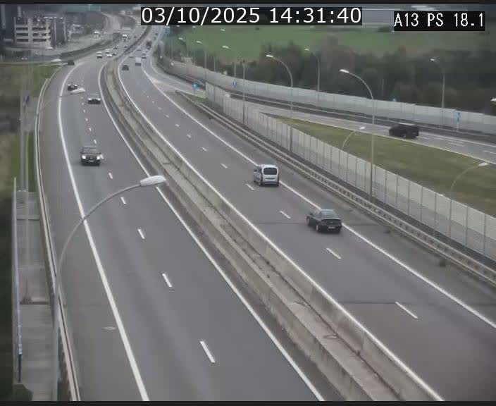 Traffic live webcam Luxembourg Dudelange - A13 direction Croix de Bettembourg - BK 18.1
