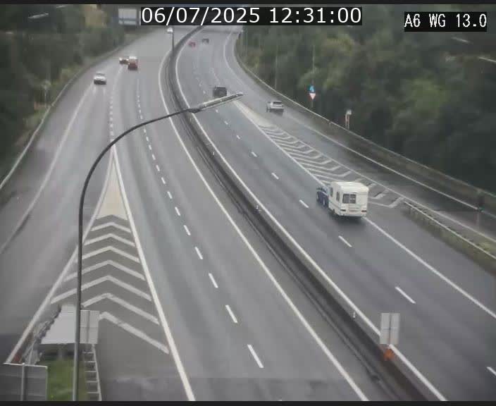 Traffic live webcam Luxembourg Mamer - A6 - BK 13 - direction Luxembourg/France/Allemagne