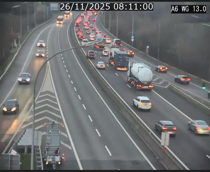 Traffic live webcam Luxembourg Mamer - A6 - BK 13 - direction Luxembourg/France/Allemagne
