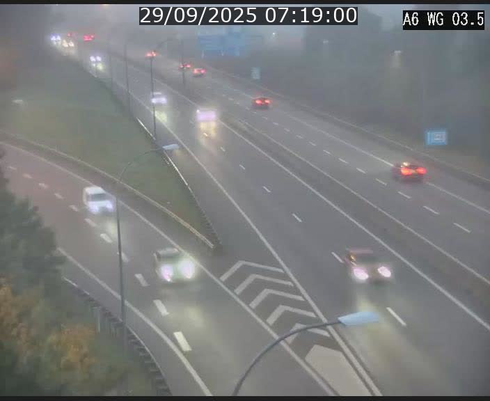 Traffic live webcam Luxembourg - Croix de Cessange - A6 - BK 3.5 - direction France/Allemagne