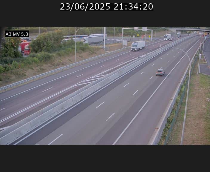 Webcam à l'Aire de Berchem au Luxembourg sur l'A3. Vue orientée vers la France