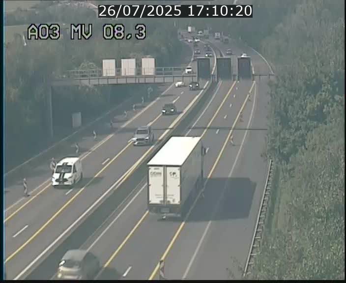 Webcam Autoroute après la Croix de Bettembourg en direction de Luxembourg sur l'A3