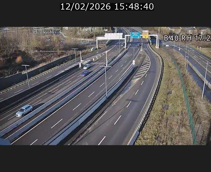 Webcam sur le contournement d'Esch Belval à hauteur de la sortie Université de Luxembourg. Vue orientée vers Luxembourg