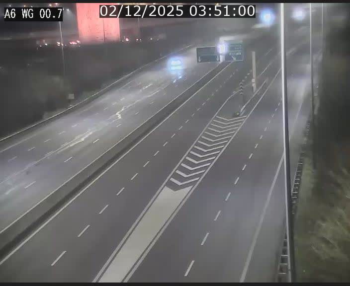 Traffic live webcam Luxembourg Croix de Cessange - A6 - BK 0.7 - direction A3 France