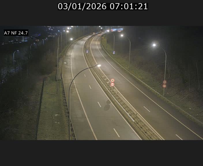 Caméra trafic Luxembourg - A7, Schieren direction Mersch