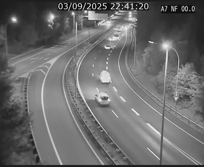 Caméra autoroute Luxembourg A7 - Echangeur A1/A7 Grünewald direction Tunnel Stafelter